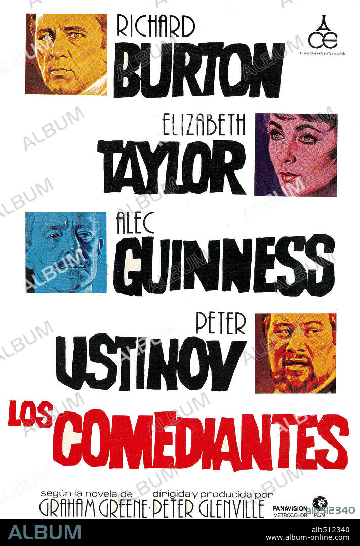 Poster of THE COMEDIANS, 1967, directed by PETER GLENVILLE. Copyright M.G.M.