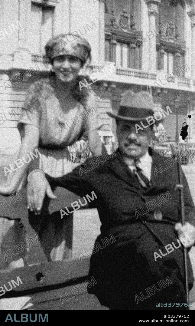 ANONYMOUS and PABLO PICASSO. Sergei Diaghilev and Olga Khokhlova.