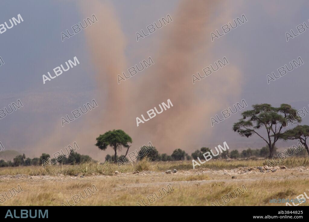 Dust storms in Amboseli National Park, Kenya.