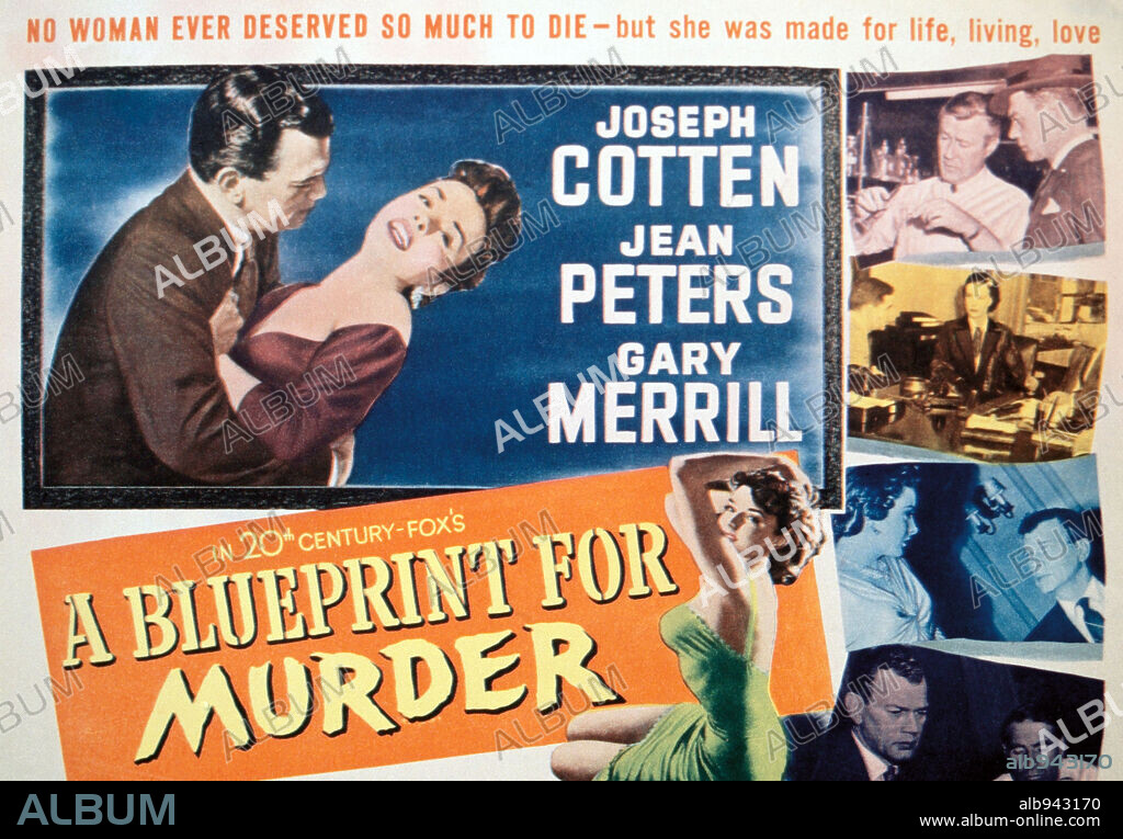 Poster of A BLUEPRINT FOR MURDER, 1953. Copyright 20TH CENTURY FOX.