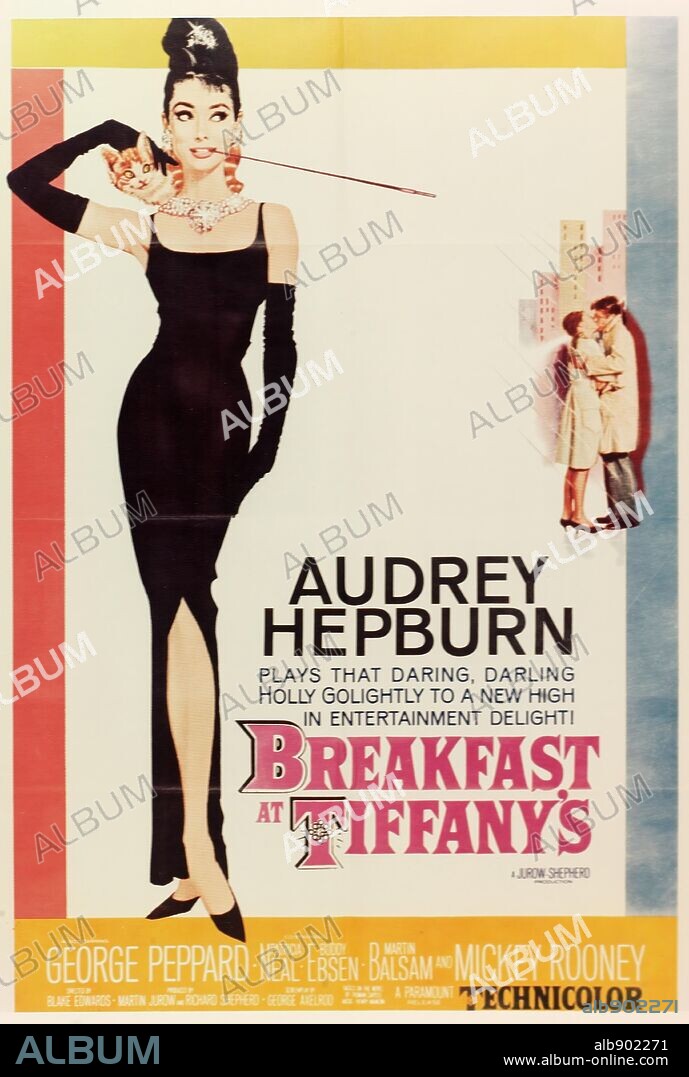 Poster of BREAKFAST AT TIFFANY'S, 1961, directed by BLAKE EDWARDS. Copyright PARAMOUNT PICTURES.