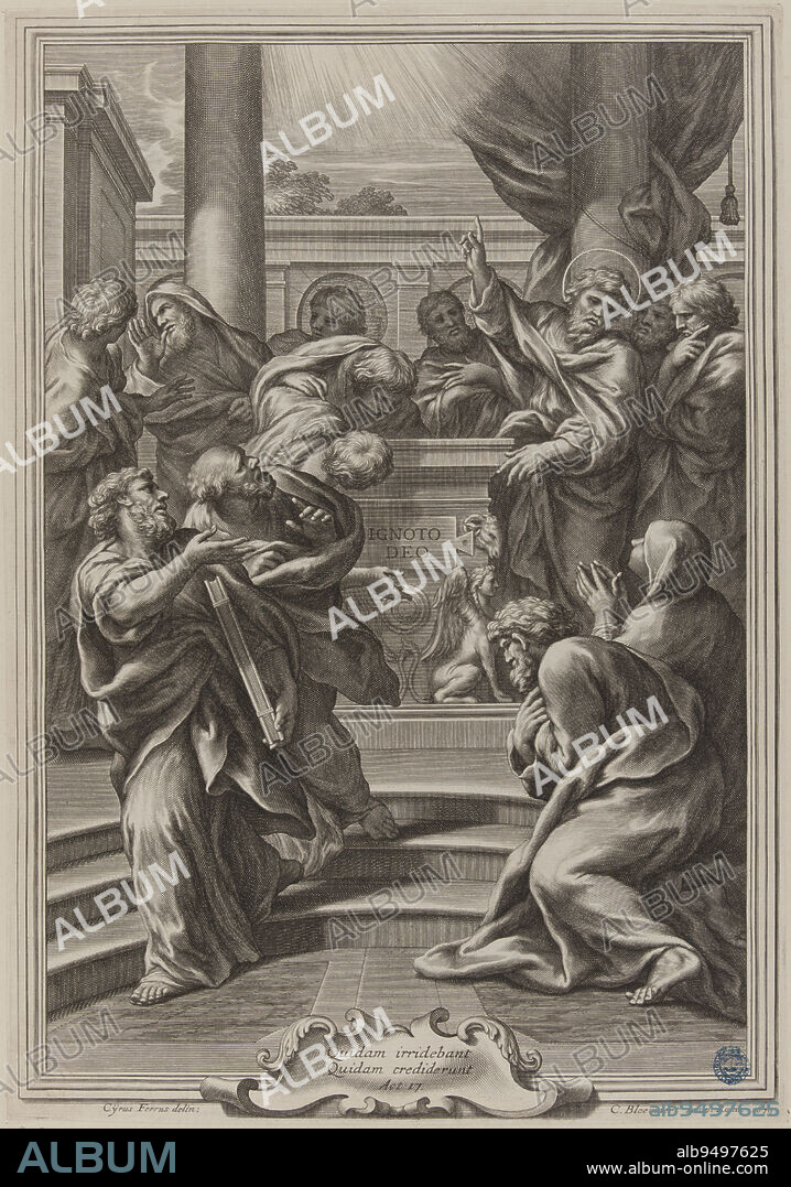 Saint Paul preaching in Athens after Ciro Ferri Dutuit p.32 Le