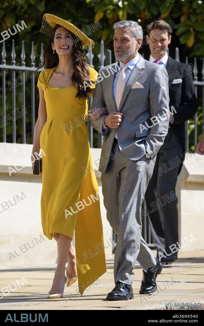 Amal yellow outlet dress royal wedding