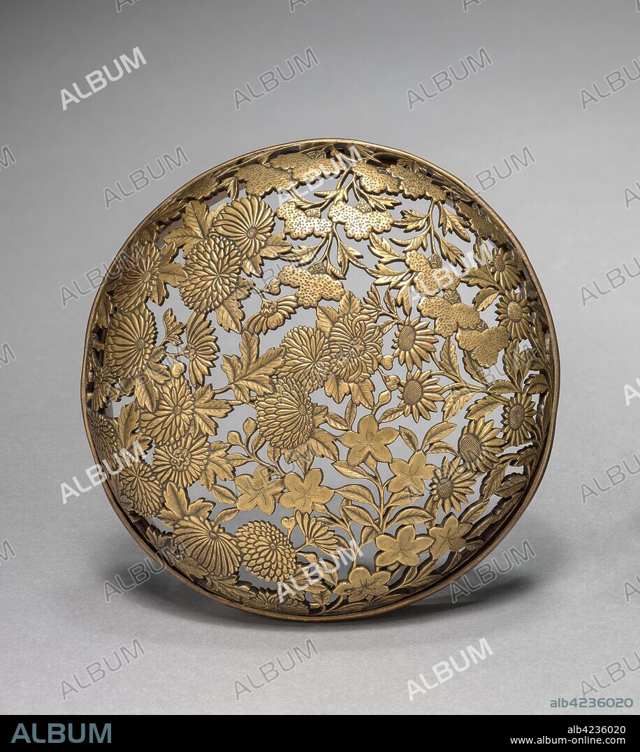 Incense Burner in Tripod Form, 1800s. Japan (?), 19th century. Glazed white porcelain, gilded bronze cover; diameter of mouth: 14.6 cm (5 3/4 in.); overall: 12.4 cm (4 7/8 in.).