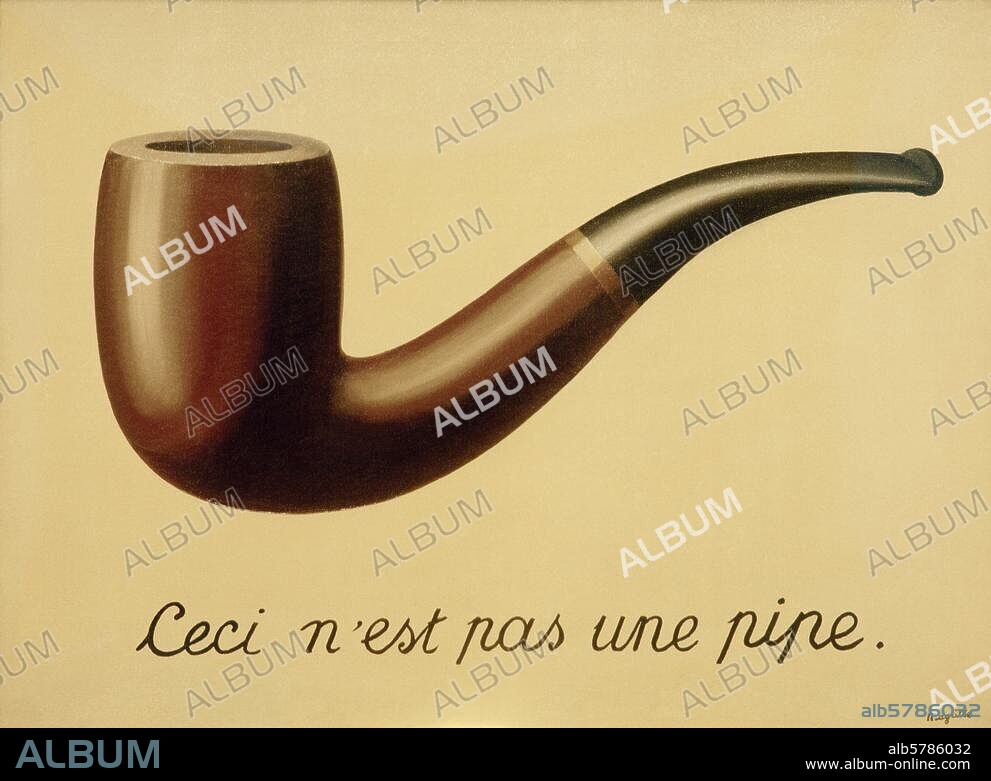RENÉ MAGRITTE. Magritte, René ; 1898-1967. - "La Trahision des images", 1928-29. Huile sur toile, H. 0,646 ; L. 0,941. Los Angeles, County Museum of Art.