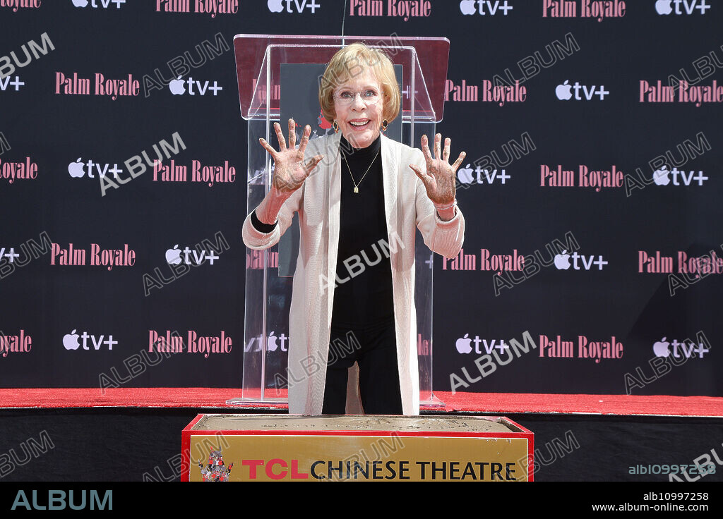 June 20, 2024, Los Angeles, California, USA: Carol Burnett at a ceremony honoring Carol Burnett with hand and foot prints at the TCL Chinese Theatre IMAX. (Credit Image: © Nina Prommer/ZUMA Press Wire).