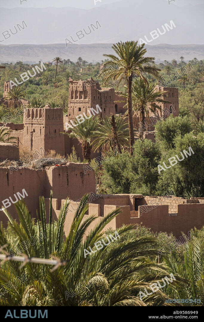 Kasba Amridil, view of the palm grove, Skoura, Ouarzazate Province, morocco, africa.