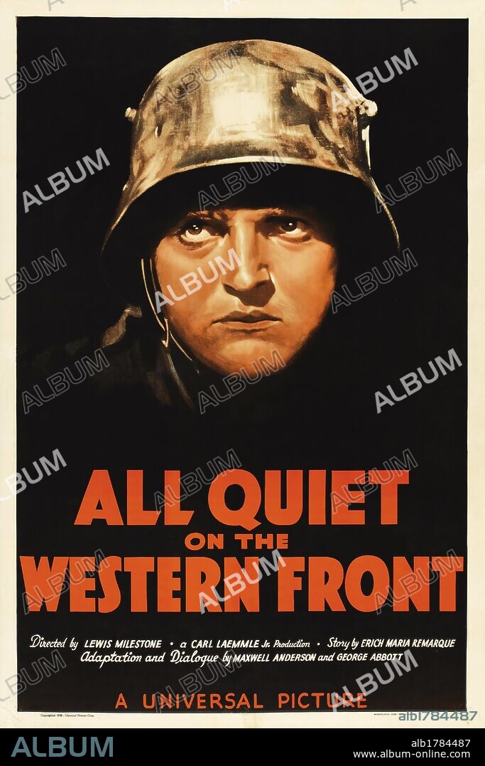 Poster of ALL QUIET ON THE WESTERN FRONT, 1930, directed by LEWIS MILESTONE. Copyright UNIVERSAL PICTURES.