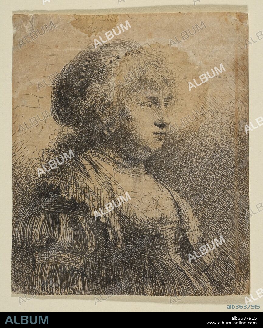 Saskia with Pearls in Her Hair. Artist: Rembrandt (Rembrandt van Rijn) (Dutch, Leiden 1606-1669 Amsterdam). Date: 1634.