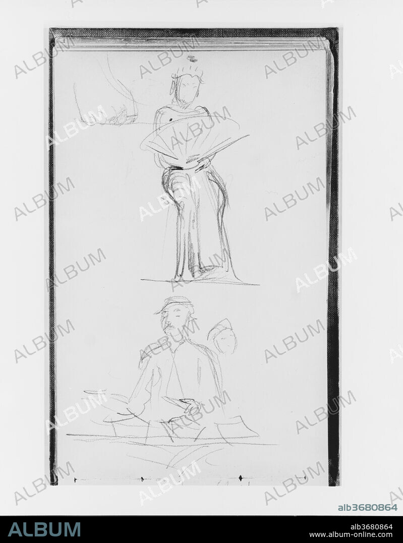 Javanese Dancer with Fan, Foot, Man (from Sketchbook of Javanese Dancers). Artist: John Singer Sargent (American, Florence 1856-1925 London). Dimensions: 8 1/2 x 5 1/2 in. (21.6 x 14 cm). Date: 1889.