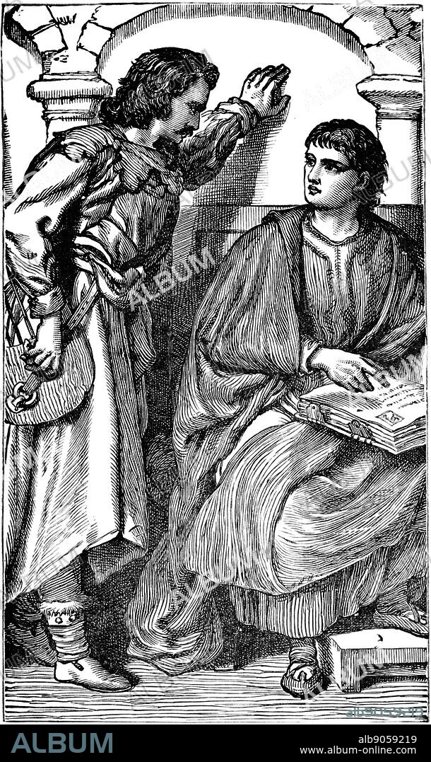 Waldenses (Valdenses, Vaudois, Valdesi) Christian sect originating in 12th century France. Devotees followed Christ in simplicity and poverty. Persecuted by Rome. Waldenses missionary	roubador showing his vernacular Bible to a trusted visitor, c1170. 19th century engraving.