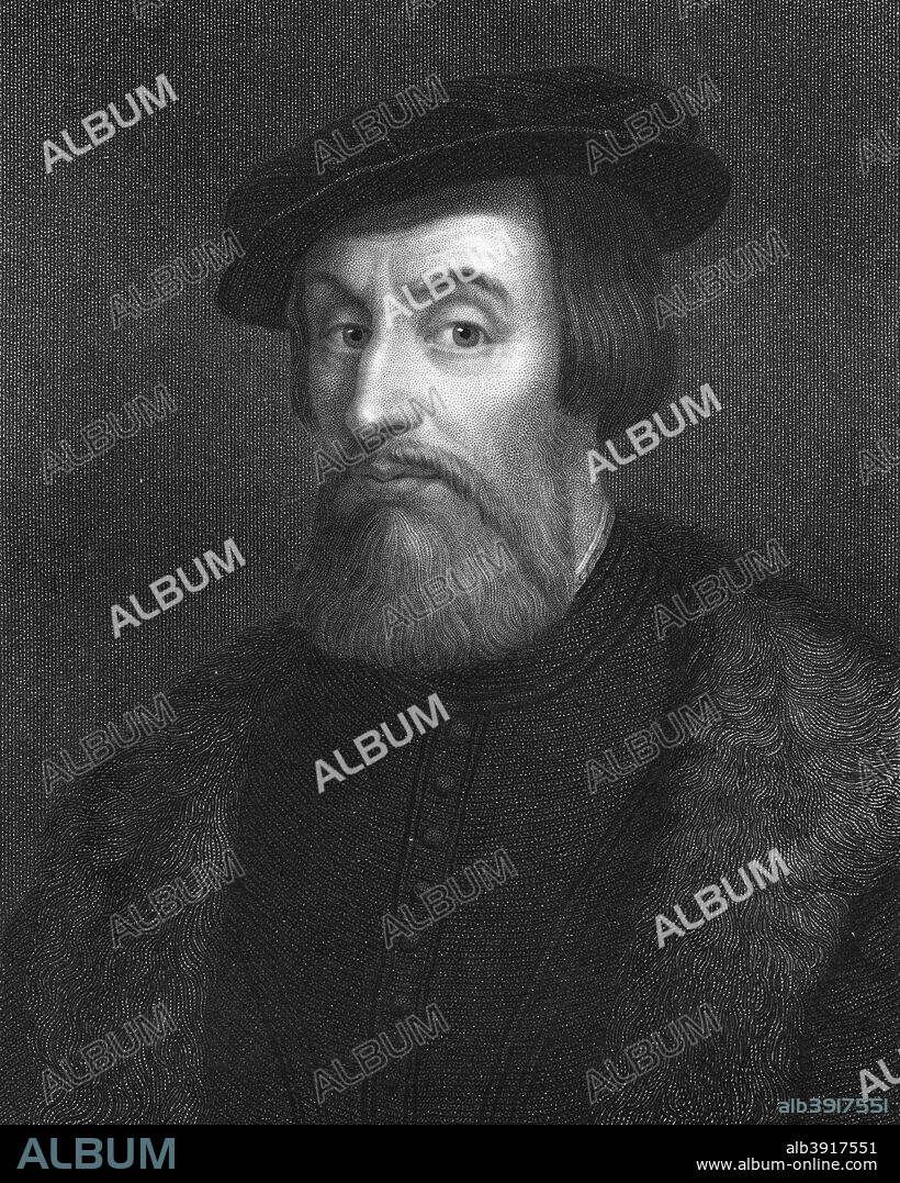 Hernan Cortes, 16th century Spanish conquistador, (1836). Landing in Mexico in 1519, with a force of only some 600 men, Cortes (1485-1547) succeeded in overthrowing the empire of the Aztecs, a civilization numbering 5 million. He was able to achieve this partly due to the natives being terrified of the Europeans' horses and firearms, neither of which they had seen before. In addition, the Aztecs believed a prophecy that they would be visited by a light-skinned bearded god, the Quetzalcoatl, who had taught them agriculture and government in the past, and whose return they were to welcome with great ceremony. Cortes was able to exploit his resemblance to the Quetzalcoatl to great effect.