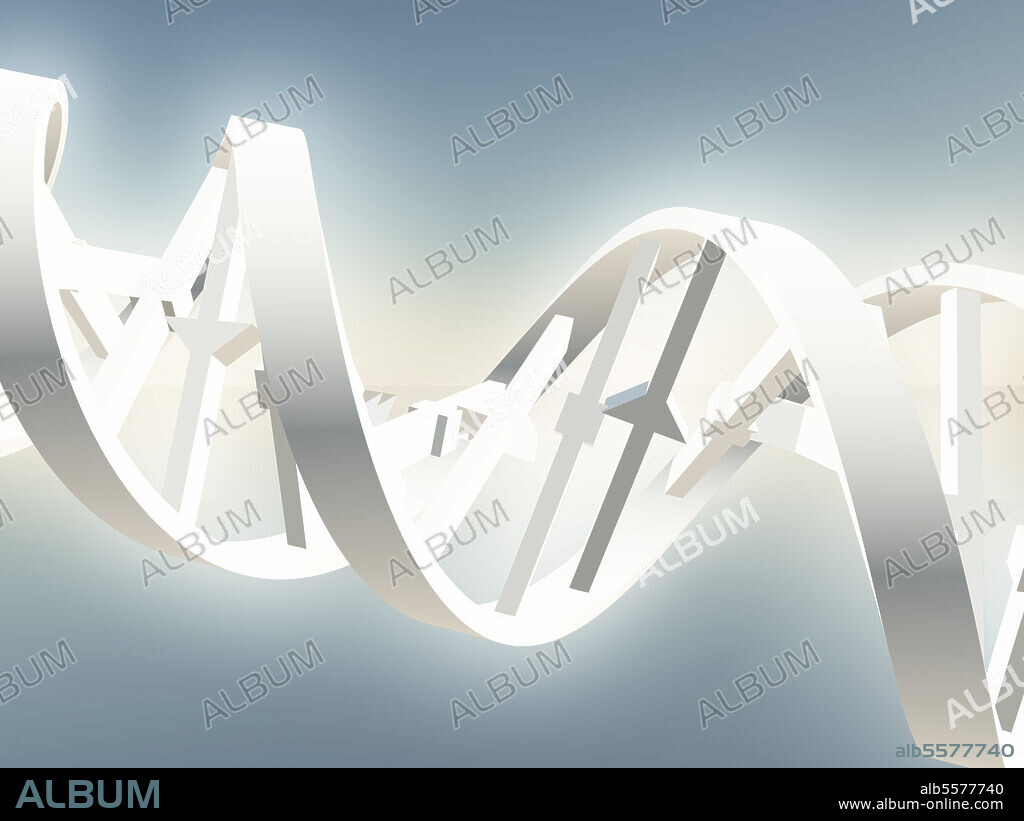 DNA Strand. 3D rendering.