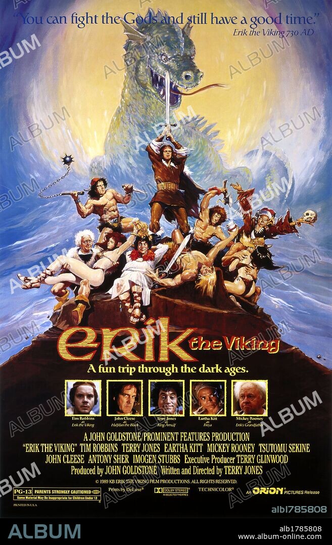 Poster de ERIK EL VIKINGO, 1989 (ERIK THE VIKING), dirigida por TERRY JONES. Copyright ORION PICTURES.