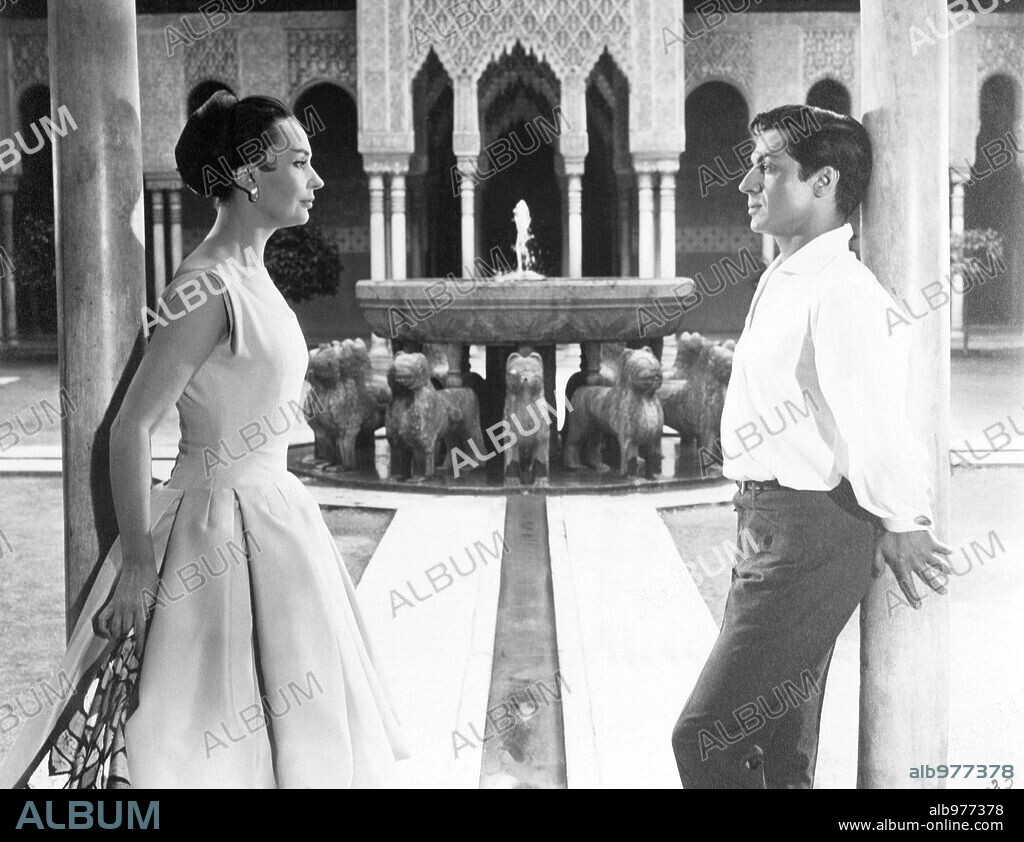 Antonio and LUDMILLA TCHERINA in HONEYMOON, 1959 (LUNA DE MIEL), directed  by MICHAEL POWELL. Copyright CESARIO GONZALEZ RODRIGUEZ. - Album alb977378