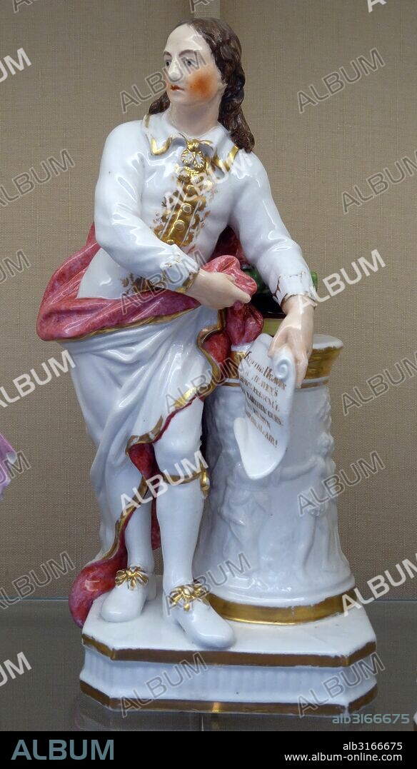 Porcelain, slip-cast figure of John Milton - Album alb3166675