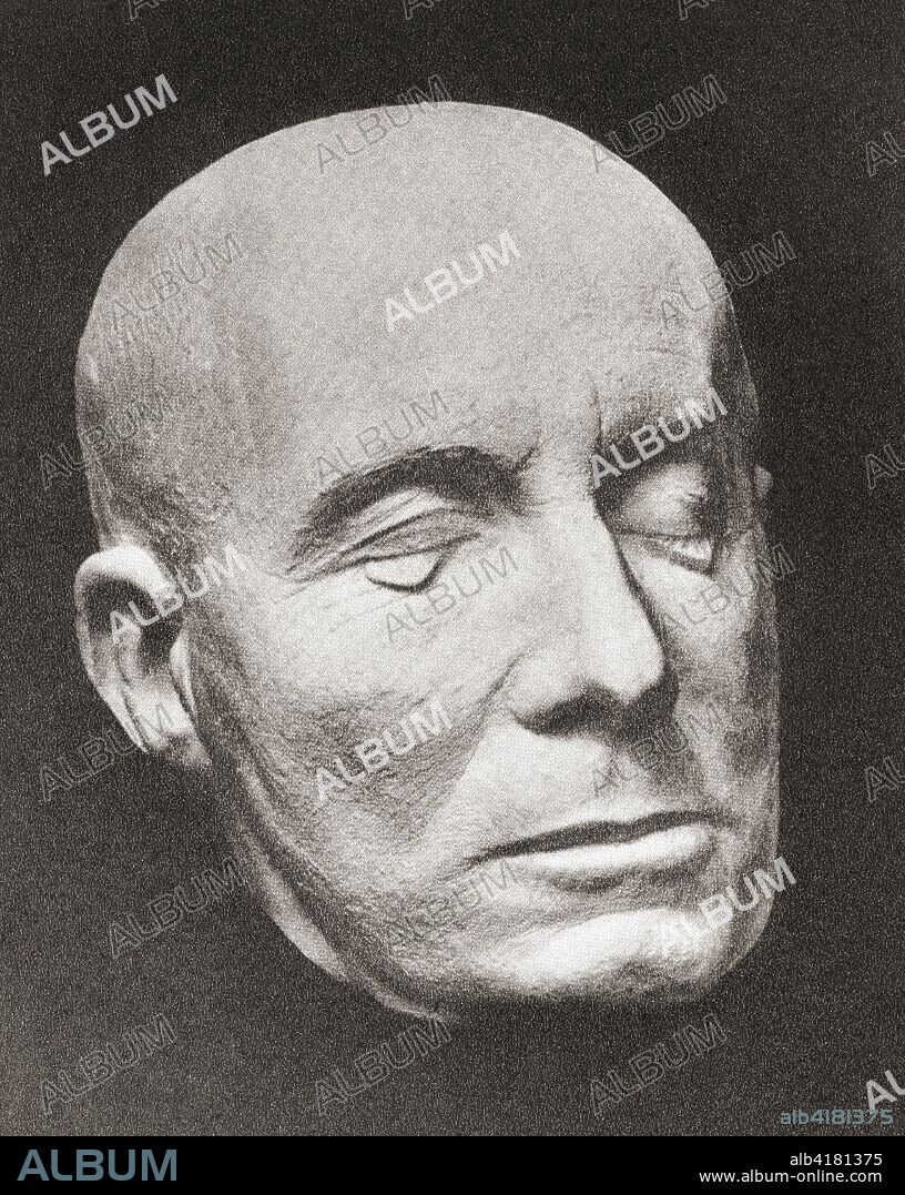 Rommel's death mask.  Erwin Rommel, aka Desert Fox,  1891 -1944.  German general, military theorist and field marshal in the Wehrmacht of Nazi Germany during World War II.