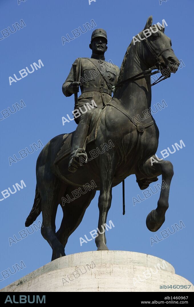 Constantine I (1868-1923). King of Greece. Equestrian statue. Areos Park. Athens. Greece.