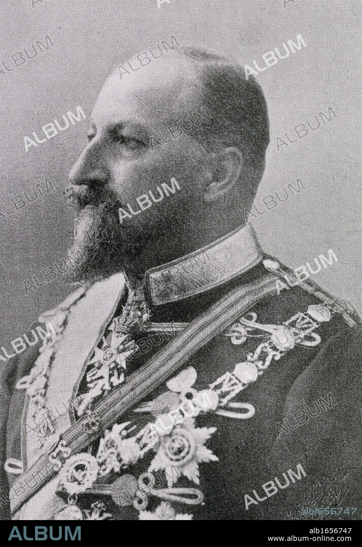 Ferdinand I Tsar of Bulgaria 1861 to 1948 Prince Ferdinand Maximilian Karl Leopold Maria of Saxe-Coburg and Gotha From the book The Year 1912 illustrated published London 1913.