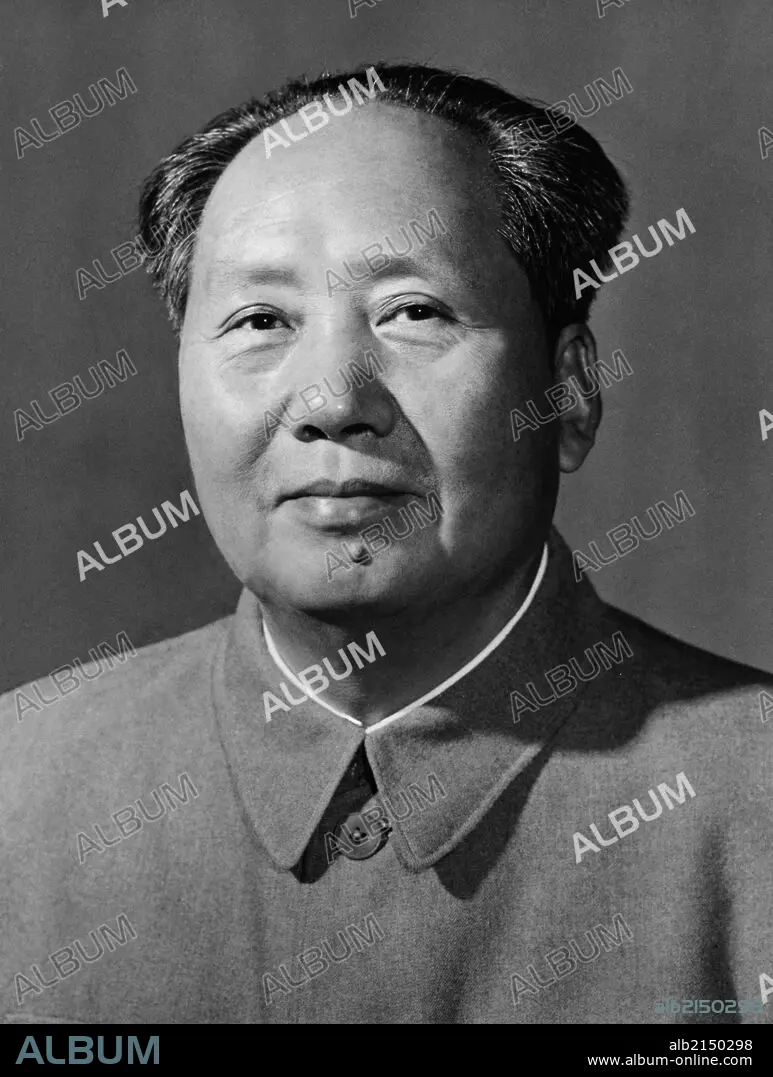 Chairman mao zedong of china, a portrait from the late 1950s 