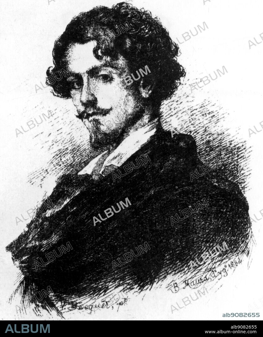Gustavo Adolfo Bécquer (1836-1870). Spanish writer of poetry and short stories, now considered one of the most important figures in Spanish literature. He is considered the founder of modern Spanish lyricism.