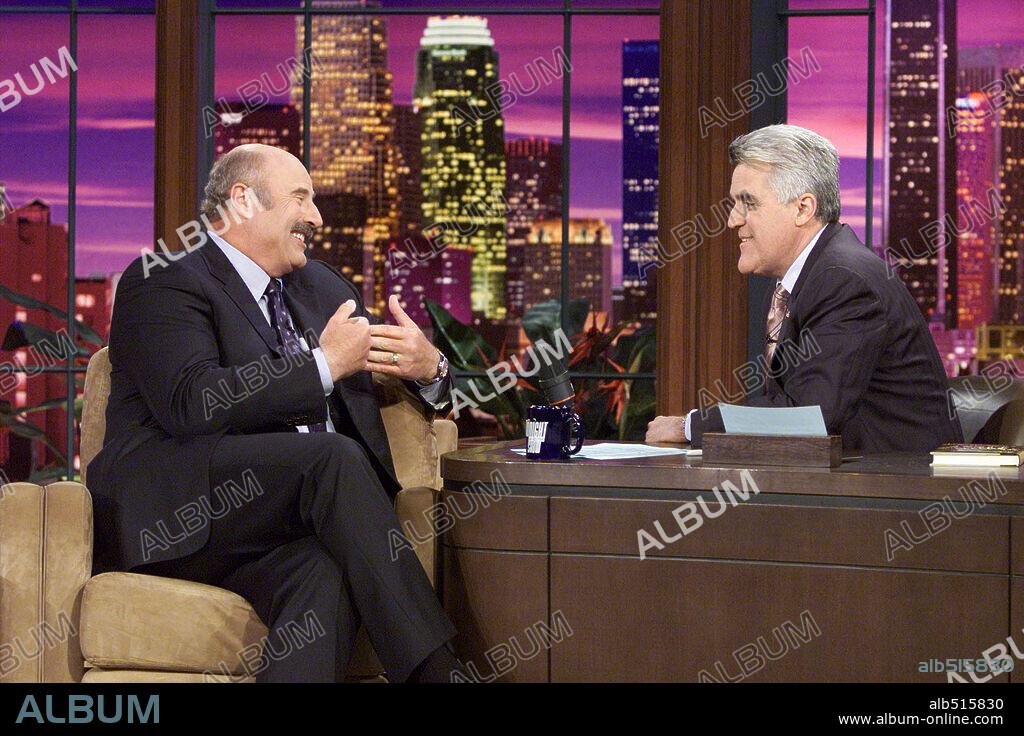 Nov 01, 2004; Hollywood, CA, USA; (l-r) DR. PHIL MCGRAW and JAY LENO on the 'Tonight Show With Jay Leno.'Mandatory Credit: Photo by Paul Drinkwater/NBC/Entertainment Pictures.(©) Copyright 2004 by Courtesy of NBC. 01/11/2004