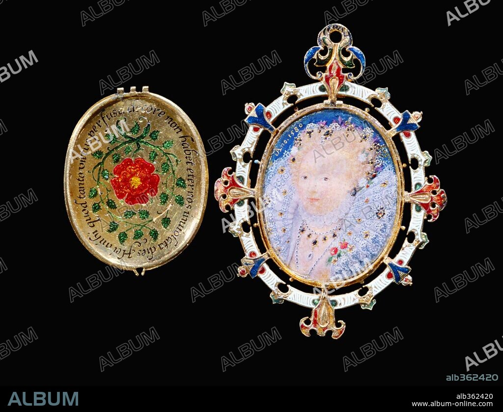 N.Hillard Armada Jewel inner Lid with miniature of Elizabeth 1