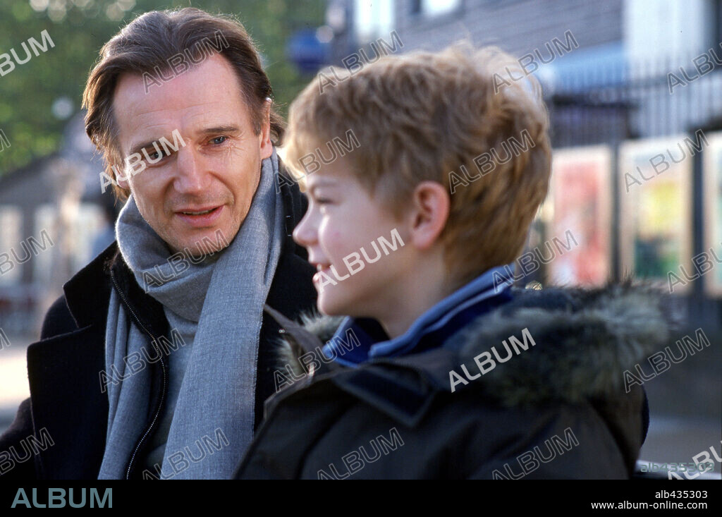 LIAM NEESON and THOMAS BRODIE SANGSTER in LOVE ACTUALLY 2003