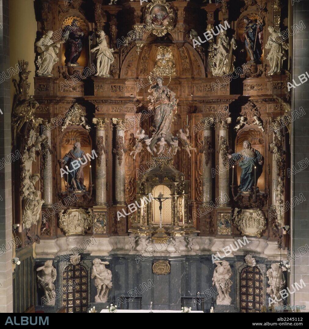 Main Altarpiece, Basilica of Santa Maria of Igualada. 18th century.