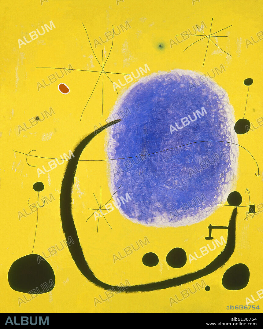 JOAN MIRÓ. EL ORO DEL AZUR/ L´OR DE L´ATZUR, 1967, ACRILICO SOBRE TELA, 205x173.