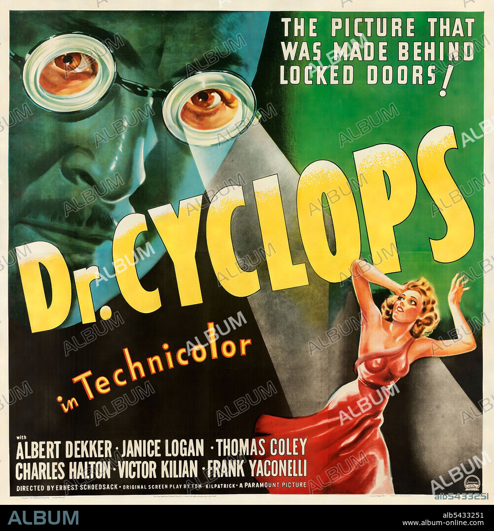 ALBERT DEKKER in DR. CYCLOPS, 1940, directed by ERNEST B. SCHOEDSACK. Copyright PARAMOUNT PICTURES.